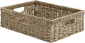 StorageWorks Pantry Baskets, Wicker Storage Baskets for Organizing, Shelves, Pantry Organizers and Storage, Seagrass, 15¼"L x 11¾"W x 4 ¾"H