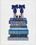 'Blue Bow Heels on Bookstack'| Canvas Art | Stupell Industries | 24 x 30 Inches, Easy to Hang and Sturdy, Made in USA, by Amanda Greenwood