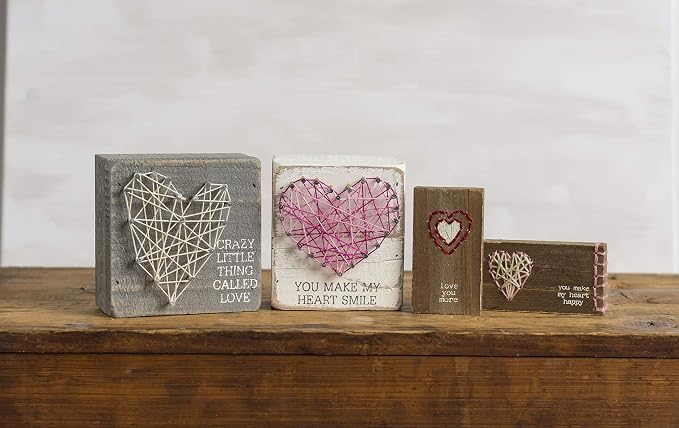 Primitives by Kathy String Art Box Sign, 3.5 x 4-Inches,White