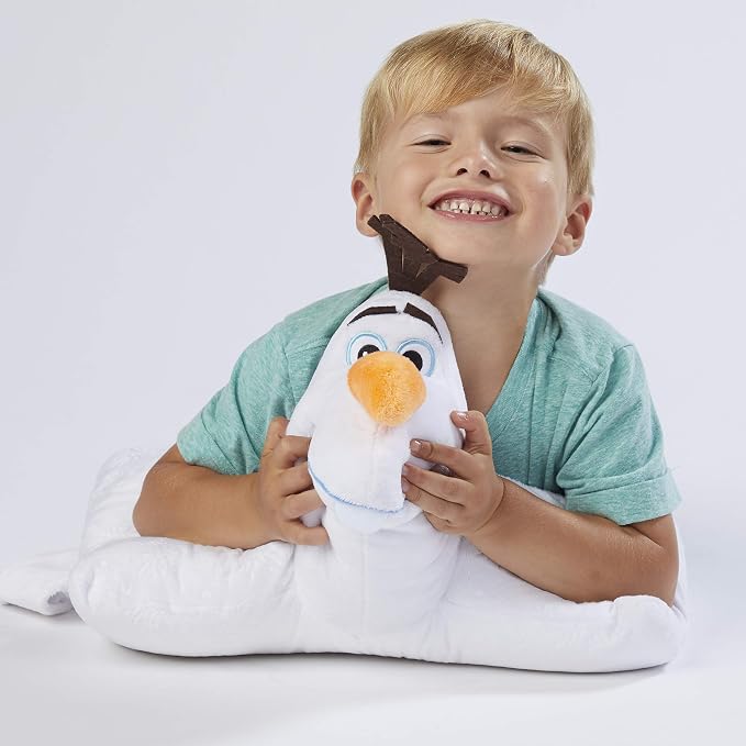 Pillow Pets Disney Frozen Olaf, 16" Plush Toy | Soft Plush Pillow Companion, Unfastens into a Cozy Pillow at Night, Machine Washable, BPA and Phthalates Free
