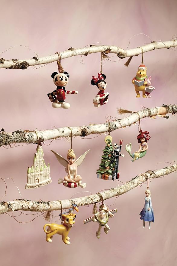 Lenox Disney Nightmare Before Christmas Hanging Ornament | porcelain with 24k gold accents | collectible gift for disney and tim burton fans | 5 inch, gift for women