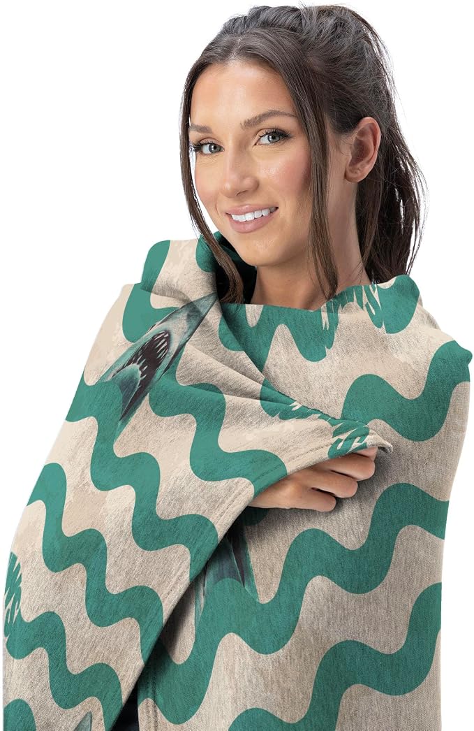 Northwest Jaws Psychedelic Sea Silk Touch Throw Blanket 60x80 inches