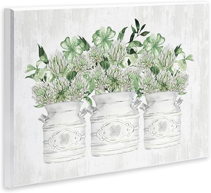 Rustic Shamrock Bouquet, 10 x 15 Inch Mounted Print on Wall Plaque | Stupell Industries · By Lettered and Lined · Ready to hang · Made in USA