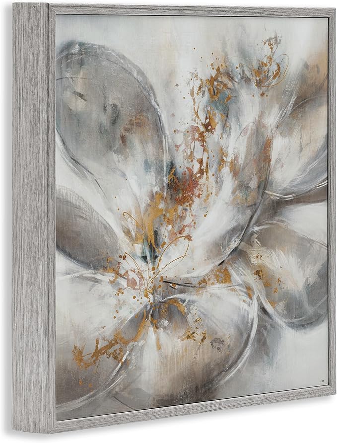 Abstract Floral Bloom Gallery, 17 x 17 Inch Framed Giclée Print | Stupell Industries · By K. Nari · Ready to hang · Made in USA