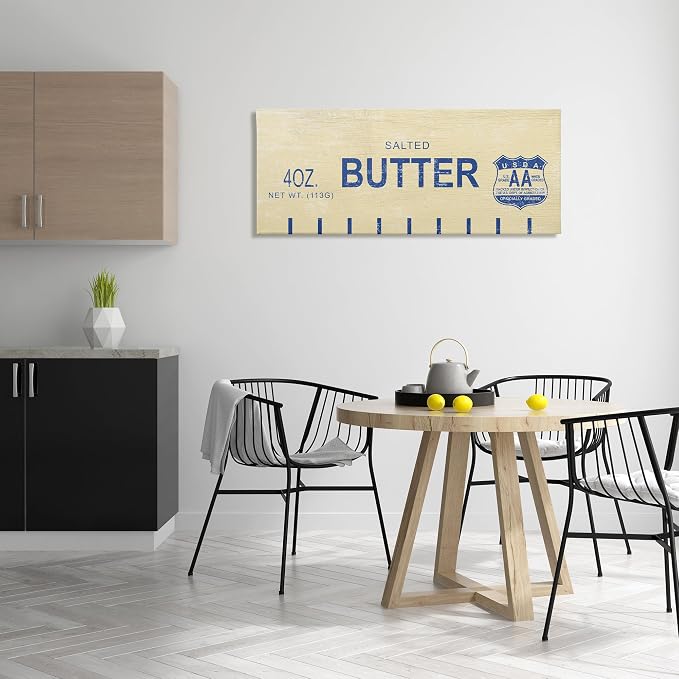 Stupell Industries 'Vintage Salted Butter'| Canvas Art | Stupell Industries | 48 x 20 Inches, Easy to Hang and Sturdy, Made in USA, by Lil' Rue