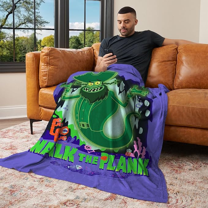 Spongebob Squarepants Walk The Plank Silk Touch Throw Blanket, Soft Plush Bed & Couch Cover, 50 x 60 Inches