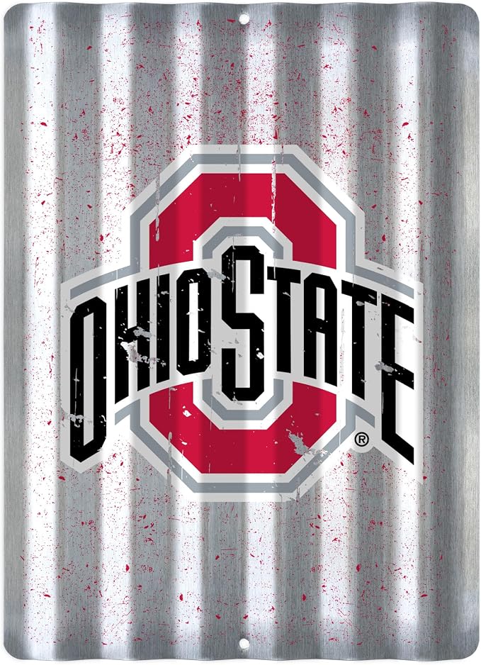 Rico Industries NCAA 12" X 16" Tin Metal Roof Sign