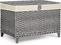 Wicker Storage Basket with Lid, 200L Storage Bin with Removable Liner Bag | Rattan-Inspired Shelf Basket Design, Storage Trunk with Heightened Feet, Wardrobe Storage Container & Home Organizer