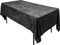 AK TRADING CO. Lush Panne Velvet Tablecloth - 60 x 102 Inch Rectangular Table Cover | Great for Buffet Table, Parties, Holiday Dinner, Wedding & Baby Shower (Black, 60 x 102 Inch)