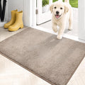 PURRUGS Dirt Trapping Door Mat 20" x 31.5", Non-Slip Machine Washable Entryway Rug, Dog Doormat, Indoor Front Door Mat, Super Absorbent Entry Rug for Muddy Shoes & Paws, Taupe