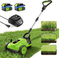 Electric Small Lawn Mower with Auto Shut-Off Sensor, 3 Position Cutting Height, 9.9Lbs Lightweight Cordless Push Mower Battery Powered for Garden/Yard/Farm, Gardening Gifts for Parents, Seniors