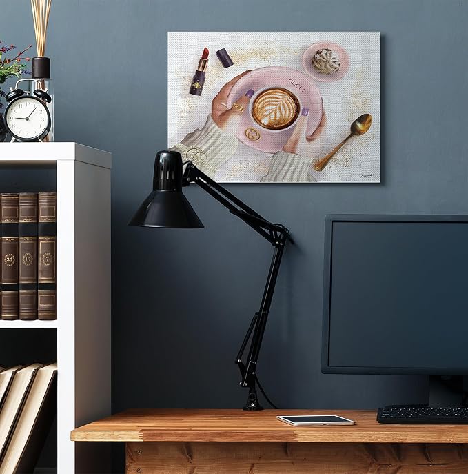Stupell Industries Cappuccino Fashion Accent, 24 x 30 Inch Canvas Wall Art | Stupell Industries · By Ziwei Li · Ready to hang · Chic coffeehouse charm for kitchen decor · Made in USA
