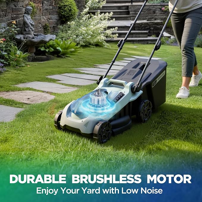 16-Inch 40V Max Brushless Cordless Electric Push Lawn Mower | Includes 40V Max 4.0Ah battery and charger; 148Wh total energy for fewer charging interruptions during routine yard care.