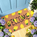 Ceenna Summer Lemon Coir Doormat Outdoor Summer Welcome Rug with Non Slip Backing Lemon Front Door Mat Front Porch Rugs for Farmhouse Home Entrance Anniversary, 16 x 28inches