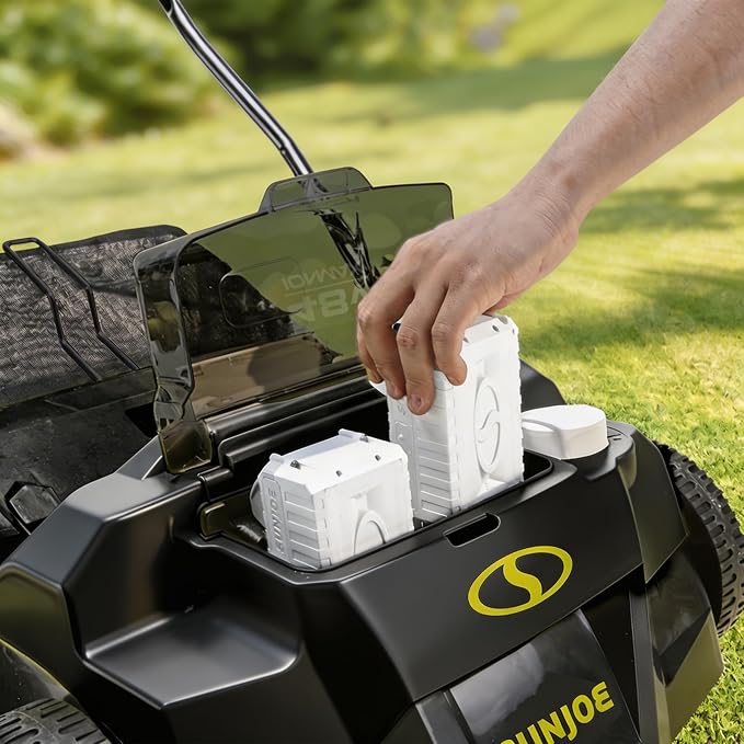 Sun Joe Cordless Scarifier & Dethatcher w/ 5 Depth Positions, 24V-X2-DTS15 | 600W Brushless Motor, 15-Inch Cutting Width - Heavy-Duty Yard Trimmer, Lawn Maintenance