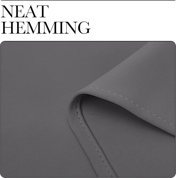 NICETOWN Blackout Curtains Panels for Bedroom, 2 Panels, 52 x 70 Inch, Gray, 3 Pass Microfiber Noise Reducing Thermal Insulated Solid Ring Top Blackout Window Drapes