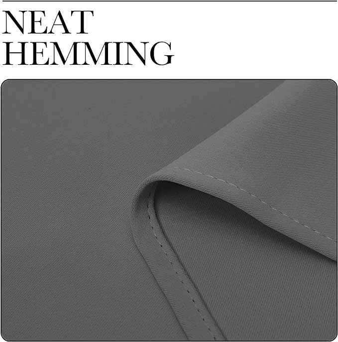 NICETOWN Grey Blackout Curtain Panels for Bedroom, 2 Panels, W29 x L40 inches, Grey, Thermal Insulated Grommet Top Blackout Kitchen Draperies and Drapes