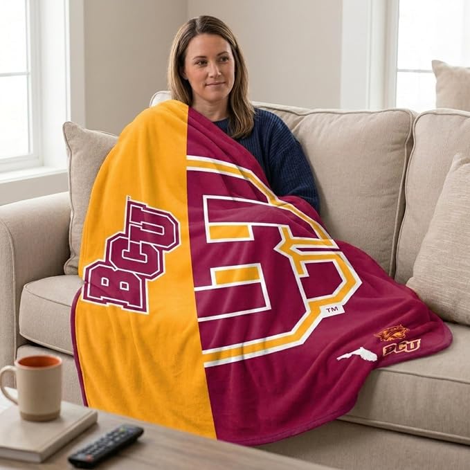 Proformance Home NCAA Bethune Cookman Wildcats Endzone Ultra Soft Tailgate Throw