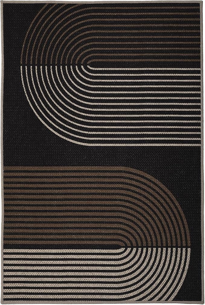 GarveeHome Modern Rainbow Easy Jute Rug, 2x3 Entryway Rug Non Slip Indoor Outdoor Doormat, Washable & Non Shedding for Front Door, Kitchen, Farmhouse Porch