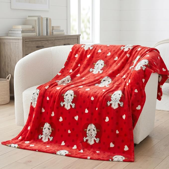 Lamb Chop Nostalgic Throw Blanket 60 in x 46 in – Soft Cozy Plush for Couch, Bed & Travel, Collectible Gift (Officially Licensed Product) by Franco