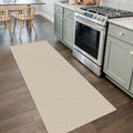 IOHOUZE Washable Runner Rug 2x7 Non Slip Runners for Hallways Entryway Runner Indoor, Kitchen Rugs Woven Cotton Floor Carpet for Kitchen Hall Entrance Bedroom, Cream/Beige
