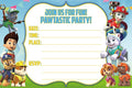 40x Power Dog Birthday Invitations and Envelopes – Fill-in Happy Birthday Party Invitations for Kids, 6X4 Inches, Postcard Style
