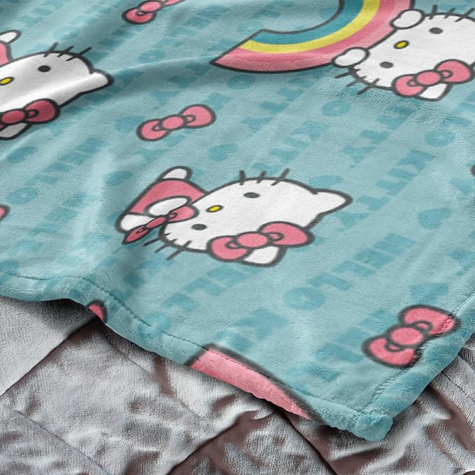 NORTHWEST Hello Kitty Silk Touch Throw Blanket, 50" x 70", Bow So Sweet