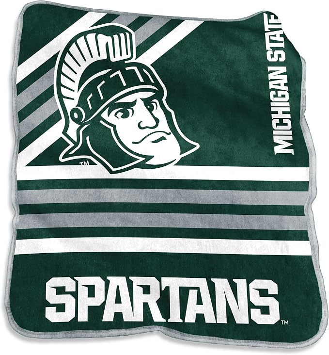 Logo Brands NCAA Raschel Throw Blanket – 50 x 60 Soft Fleece Blanket, Officially Licensed Collegiate Design, Cozy Throw for Tailgating, Game Day, & Home Décor