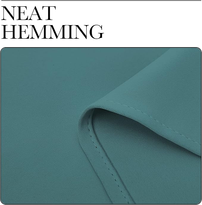 NICETOWN Blackout Curtains for Living Curtains, Sea Teal, 2 Panels, 42 by 72, Room Darkening Window Curtain Panels, Easy-Care Solid Thermal Insulated Draperies/Drapes for Daughter Room