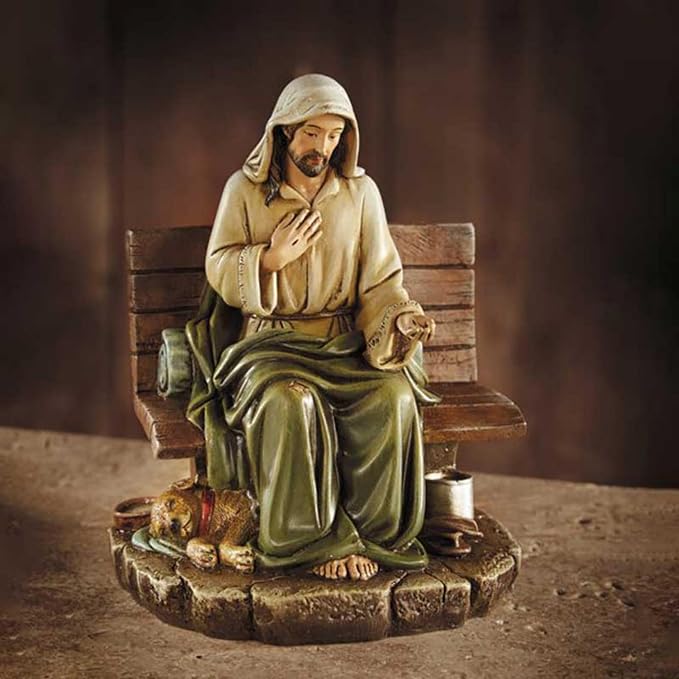 Avalon Gallery Christian Home Décor Hand-Painted Michael Adams Figurine, 5-Inch, No Place to Rest