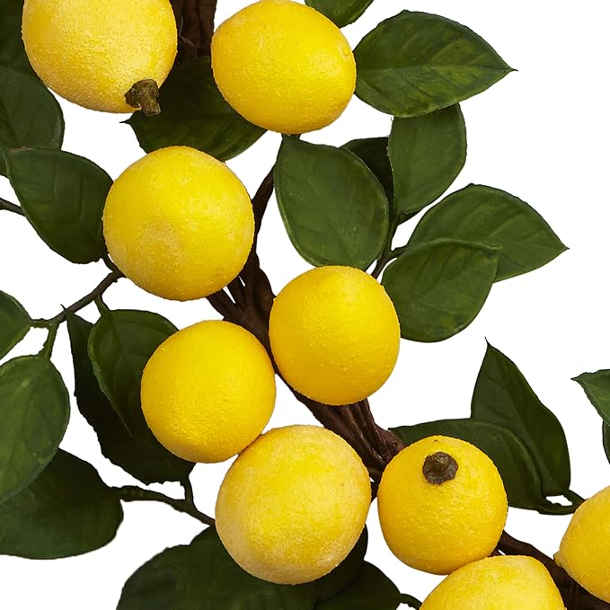 Nearly Natural 4567 24â€ Lemon Wreath,17.5'' x 4'' x 17.25''