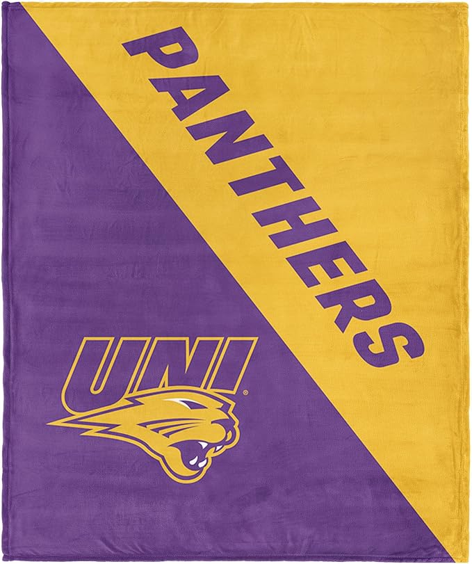 Northwest NCAA Silk Touch Throw Blanket, Ultra Soft Plush Polyester, Lightweight Warm Decorative Fan Gift, 46 x 60 in
