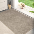 PURRUGS Dirt Trapping Door Mat 34" x 59", Non-Slip Machine Washable Entry Rug, Dog Doormat, Indoor Front Door Mat, Super Absorbent Entryway Rug for Muddy Shoes & Paws, Taupe