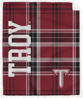 NCAA Troy Trojans Playmaker Plaid Ultra Cozy Sherpa Throw