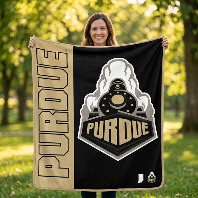 Proformance Home NCAA Purdue Boilermakers Endzone Ultra Soft Tailgate Throw