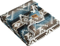 Wrangler - Oversized Fleece Throw Blanket for Couch 60x70, Ultra Soft Reversible Plush Blanket, Americana Decor, Cozy Western Style Throw for Sofa, Bed, Living Room (Jericho Aqua/Brown)