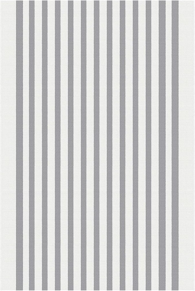 IOHOUZE Striped Area Rug 2.3'x3.6' Front Door Rugs Small Washable Area Rug for Front Porch, Spring Summer Welcome Door Mats Outdoor Indoor, Doormat for Entryway Porch Entrance, Grey/White