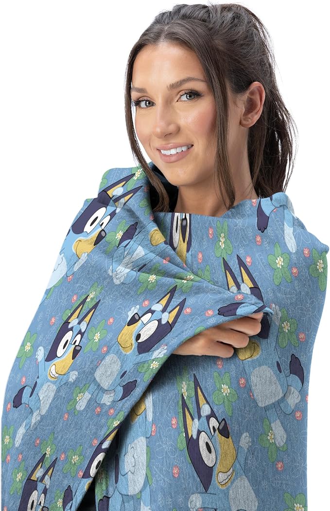 Northwest Bluey Time to Frolic Throw Blanket Oversized Silk Touch Throw, Ultra-Soft Lightweight Fleece Décor, 50 x 70 inches