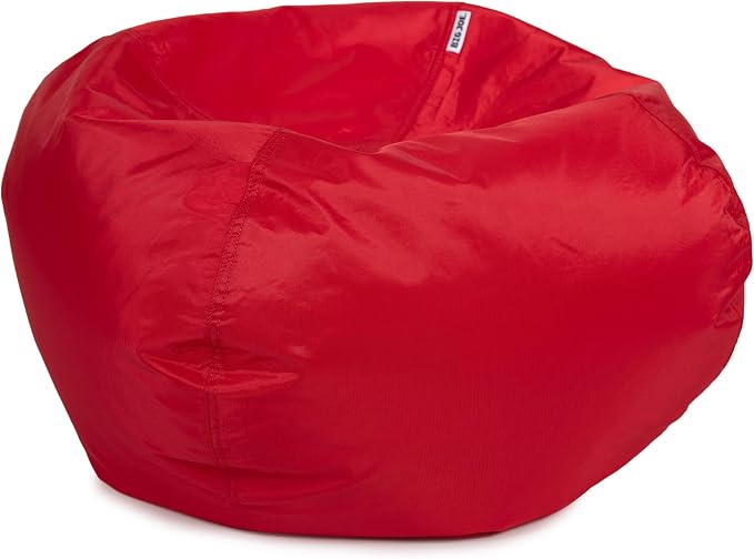 Big Joe Classic Bean Bag Chair for Kids Bedroom and Reading Nook, Easy-Clean Red, Durable Nylon Polyester Blend, 2 feet Refillable | 2 feet, Smartmax Fabric, Polystyrene Bean Filled, Refillable, Nylon Polyester, Safe for Kids Ages 3+, Supports Up to 25...