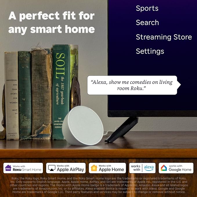 Roku Streaming Stick HD with Voice Remote | Compact 4K Streaming Device for TV with Roku Voice Remote & Long-Range Wi-Fi - Free & Live Local News, Sports