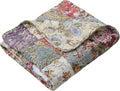 Greenland Home Blooming Prairie Quilted Patchwork Throw (Pack of 6)