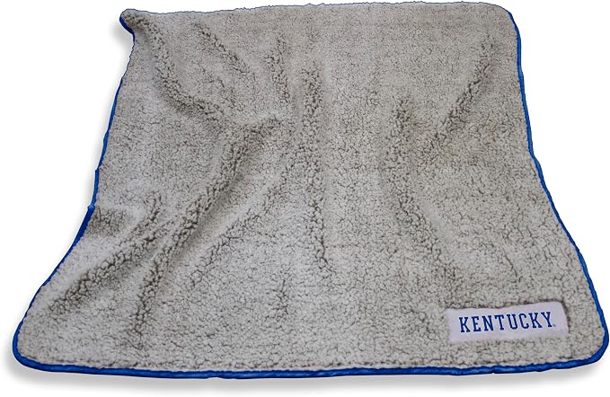 Logo Brands NCAA Frosty Fleece Blanket (50" x 60") – Soft & Warm Sherpa Material with Team Logo, Team Color Trim, Great Gift for Alumni & Students