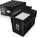 BCW Short Comic Book Bin | Holds 150 Comics | Stackable Plastic Storage | Acid-Free Organizer | Black, 5 Pack