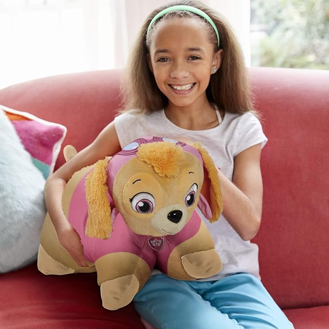 Pillow Pets Nickelodeon Paw Patrol Skye, 16" Plush Toy | Soft Plush Pillow Companion, Unfastens into a Cozy Pillow at Night, Machine Washable, BPA and Phthalates Free