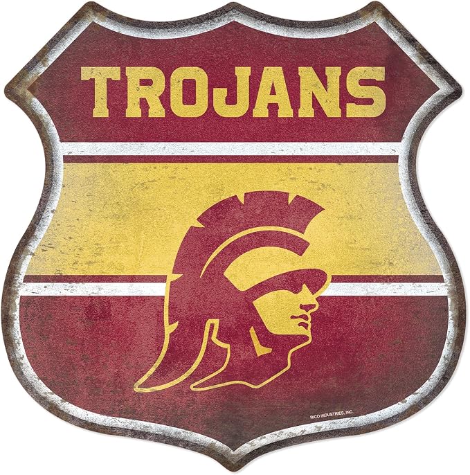 Rico Industries NCAA Rustic 11.5" Metal Route Sign Home Décor/Dorm Room