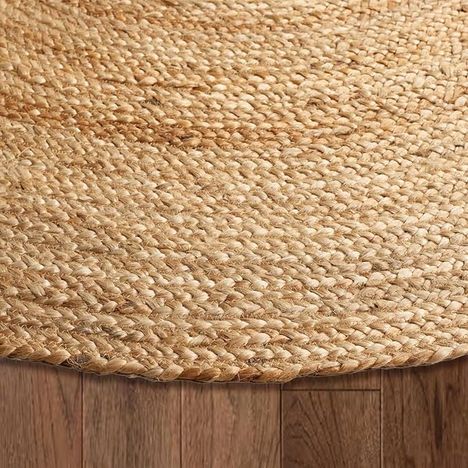 Chardin home Hand Woven Natural Jute Braided Area Rug – 3x5 Feet Oval | Vintage Boho Reversible Rug for Living Room, Bedroom, Dining Area, Entryway | Farmhouse Natural Fiber Floor Covering