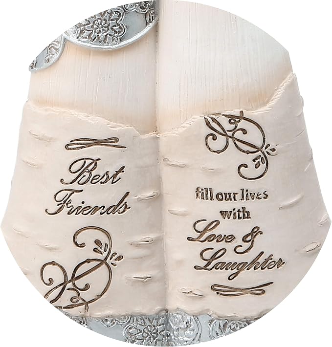 Pavilion Gift Company - Best Friends Fill Our Lives with Love & Laughter - 6 Inch Collectible Elements Double Angel Figurine
