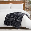 Lucky Brand Camper Plaid Black 50"x70" Cozy Plush Blanket - Premium Microfiber Throw for Luxurious Comfort and Style