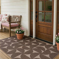 Lahome Semi Circle Easy Jute Rugs for Entryway, Tan 3x5 Washable Rug | Non Slip Stain Resistant Lightweight Door Mat for Entry Front Porch