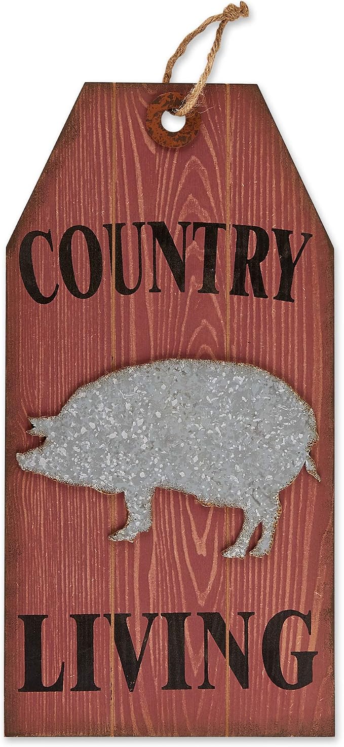 DII Farmhouse Wall Art Sign, Tags, 3 Piece